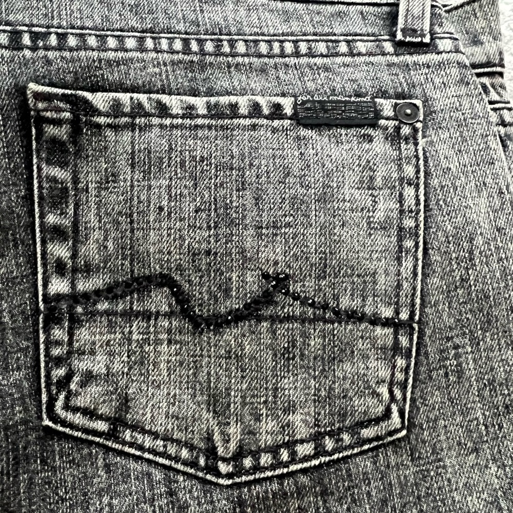 7 for all mankind gray with black crystal